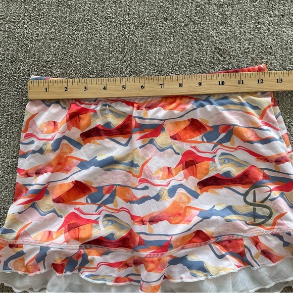 Sofibella Girls Orange and Pink Ruffled Mini‎ Skort Size Large - Picture 4 of 6